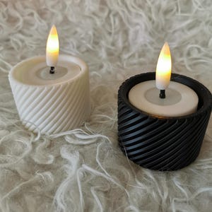 Tealight holder - 3D print file - 3D - modern - tealight - LED - LED tealight