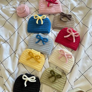 Ribbon cotton crochet wallet