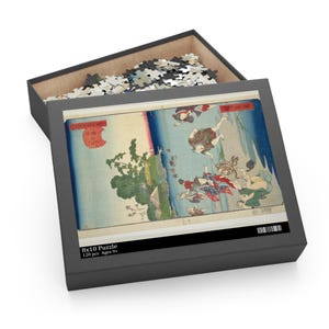 Japanese antique beautiful Art Puzzle (120, 252, 500-Piece) | Traditional Ukiyo-e Design, Mindfulness Activity, Home Decor, Gift