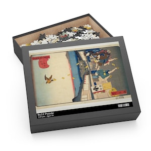 Japanese antique beautiful Art Puzzle (120, 252, 500-Piece) | Traditional Ukiyo-e Design, Mindfulness Activity, Home Decor, Gift