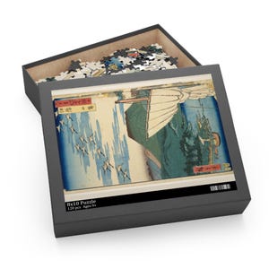 Japanese traditional beautiful Art Puzzle (120, 252, 500-Piece) | Traditional Ukiyo-e Design, Mindfulness Activity, Home Decor, Gift