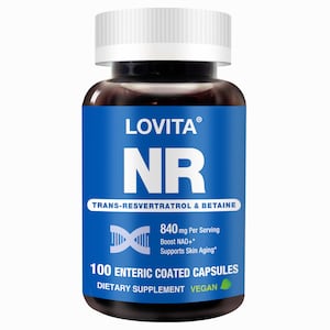 LOVITA NR (Nicotinamide Riboside) NAD+ Supplement with Resveratrol and Betaine, 100 Vegetarian Capsules