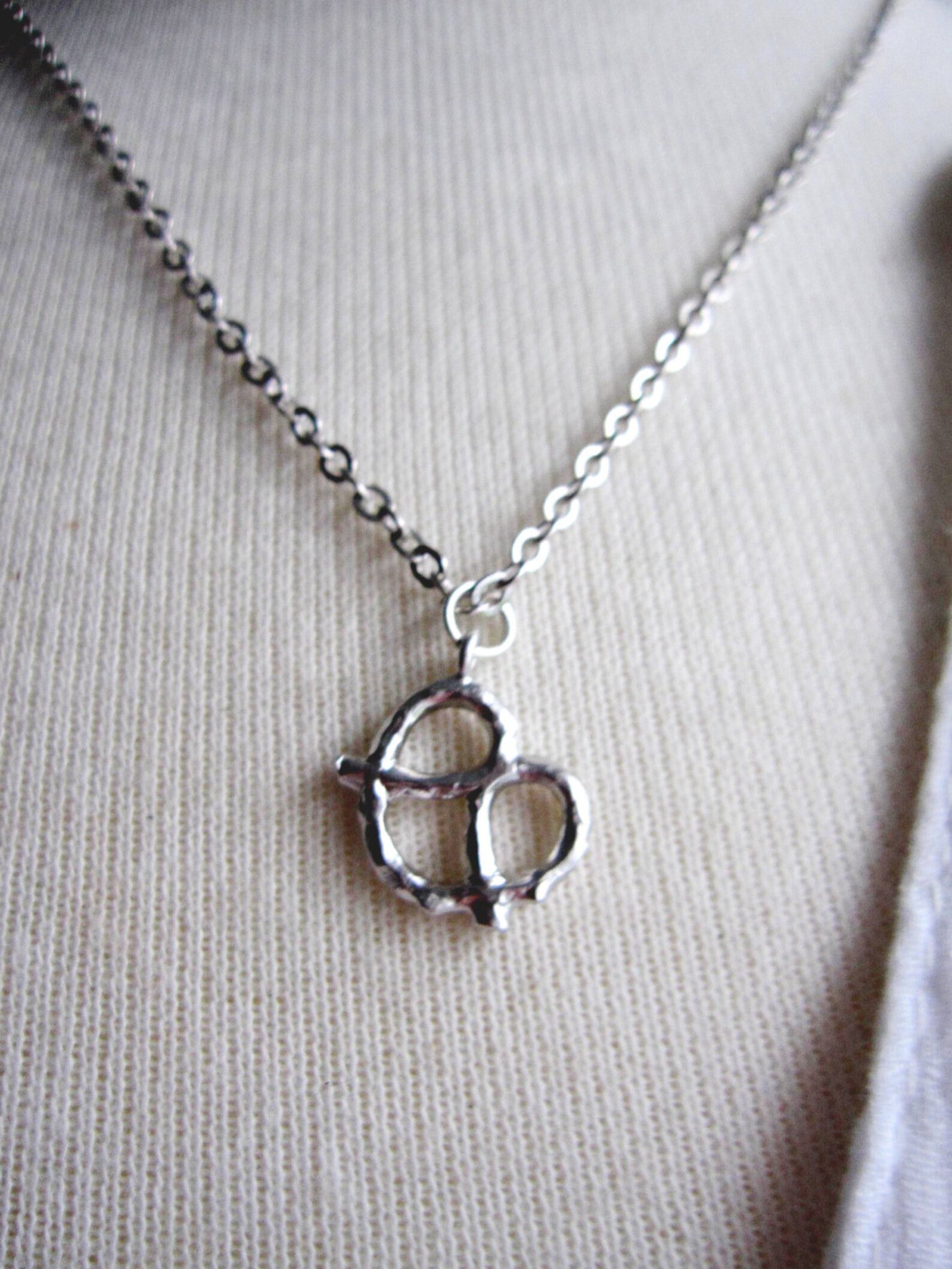 Gold Pretzel Necklace Minimalist Jewelry Snack Food Jewelry Etsy