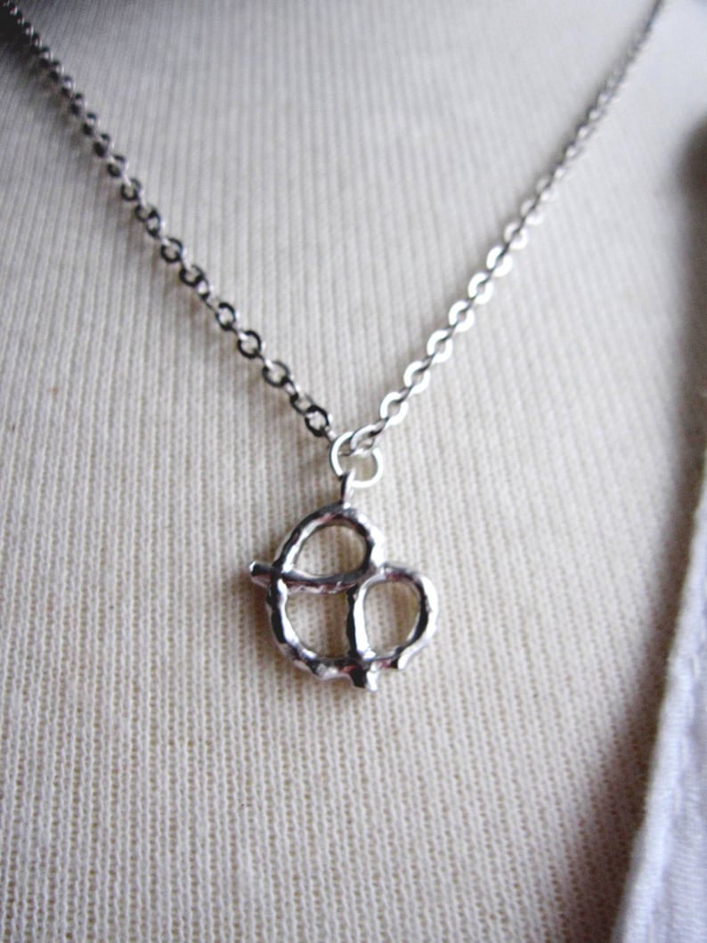 Gold Pretzel Necklace Minimalist Jewelry Snack Food Jewelry Etsy