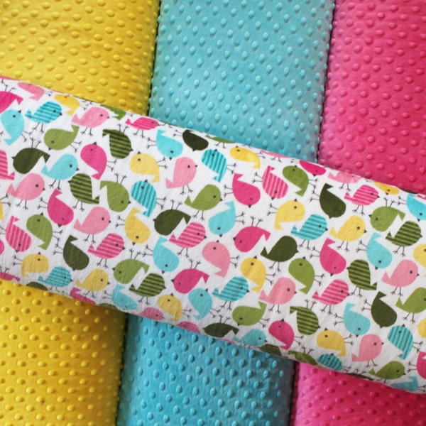Elija sus colores personalizados aves doble cobija Minky o Lovey