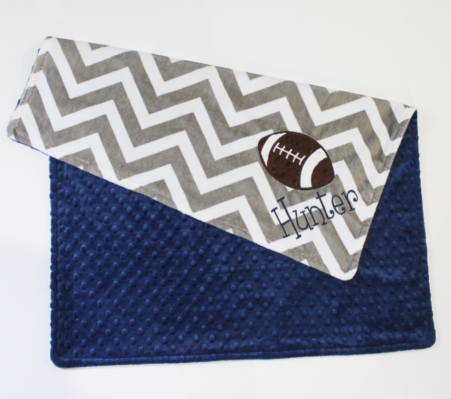 Personalized FOOTBALL Baby Blanket DOUBLE MINKY Blanket or Etsy