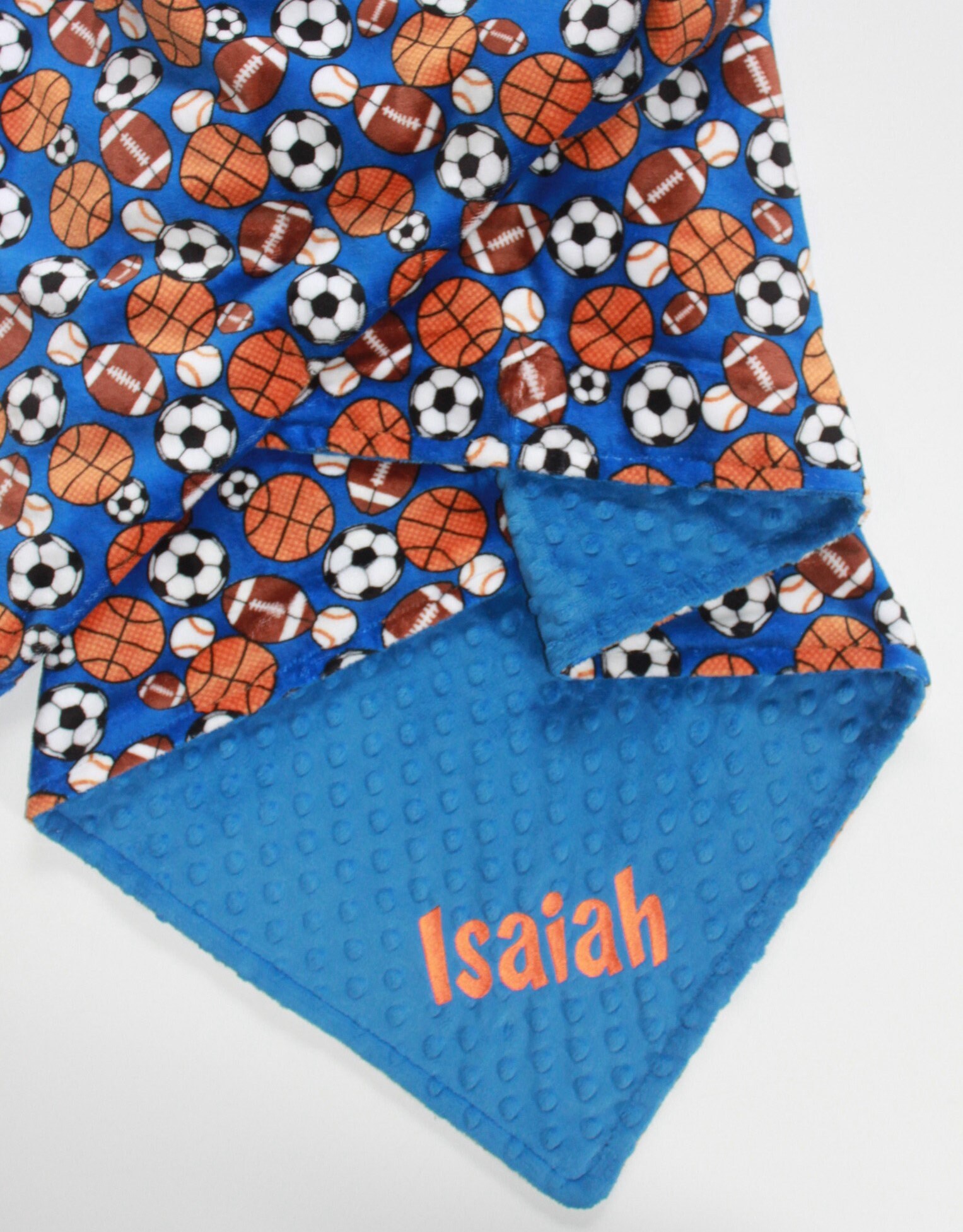 Personalized Sports Knit Baby Blanket by BlazingNeedles on ...