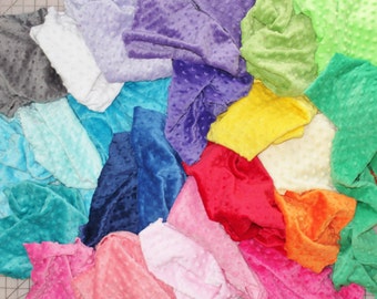 MINKY DESTASH STUFFED Full, Mink Scraps, Minky Pieces, Minky Fabric, Fabric Scraps, Boy, Girl, Baby, Choose Colors