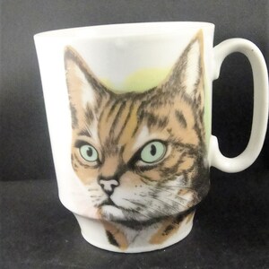 Cat Hand Painted Ceramic Cup Made in Japan