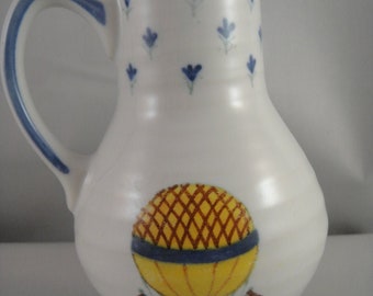 Pitcher Small with Hot Air Balloon Design Ceramic