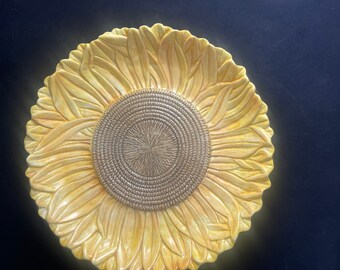 Sunflower Shallow Ceramic Bowl FF Japan