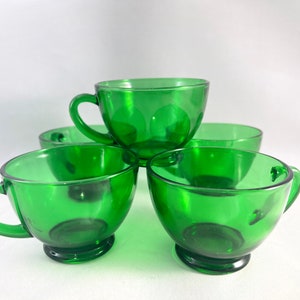 Forest Green Punch Cups Set of Five