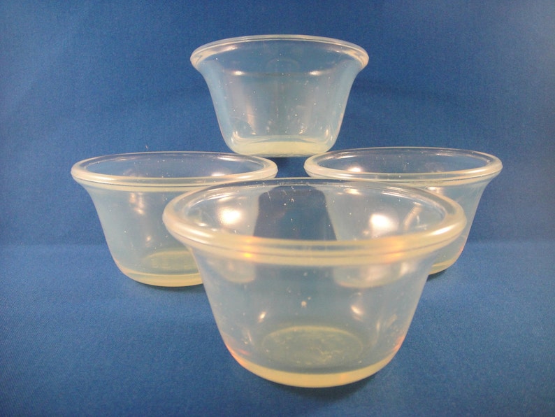 Fry Oven Glass Custard Cups Set of 4 Vintage Opalescent Etsy