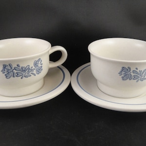 Yorktowne Pattern Pflatzgraff Cup and Saucer Set of 2