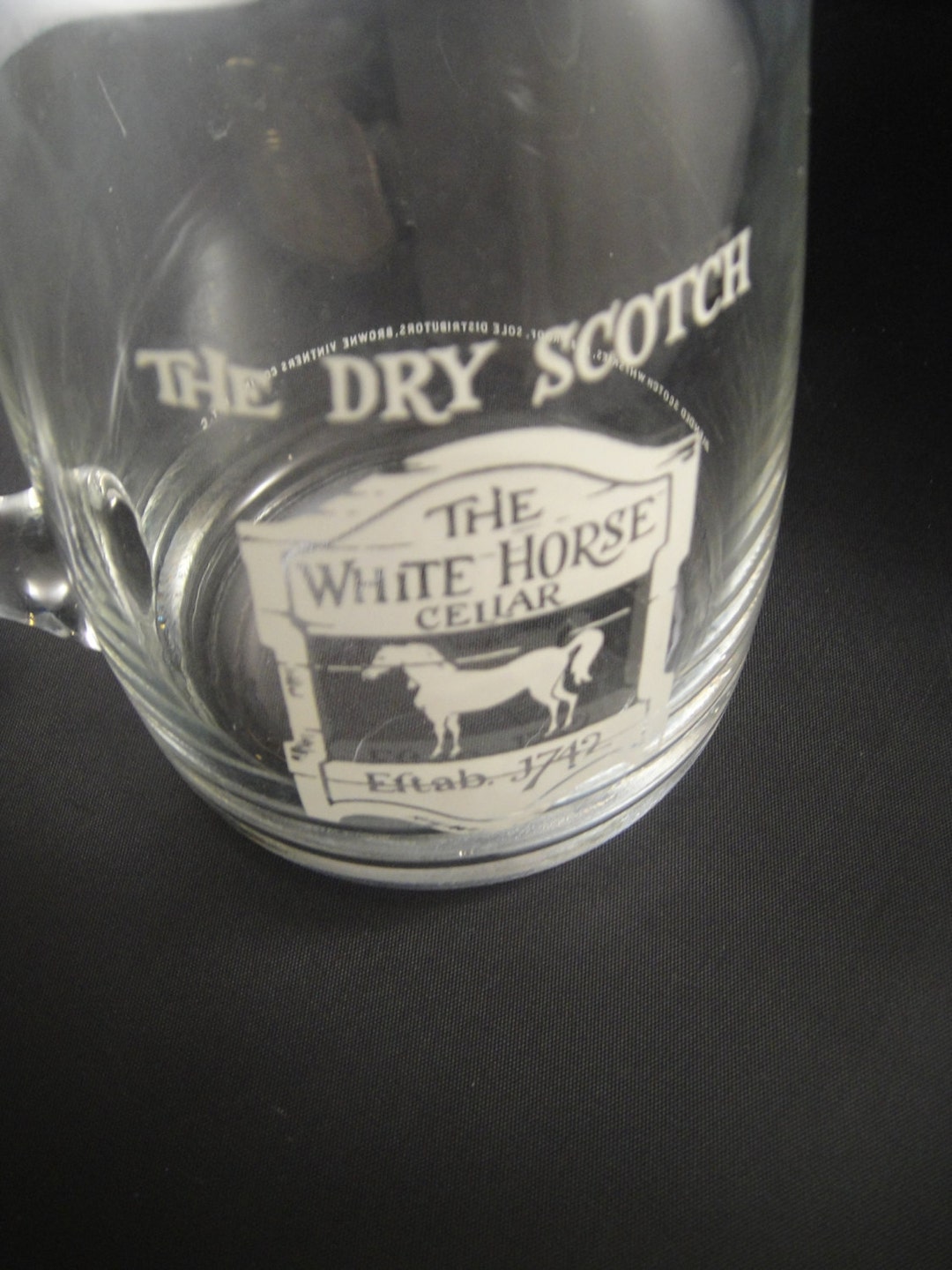 The White Horse Cellar Dry Scotch Clear Glass 2 Cup Pitcher - Etsy