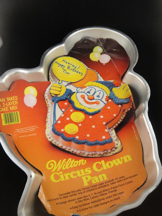 Boite De Gateau De Gateau De Clown De Cirque De Wilton Etsy