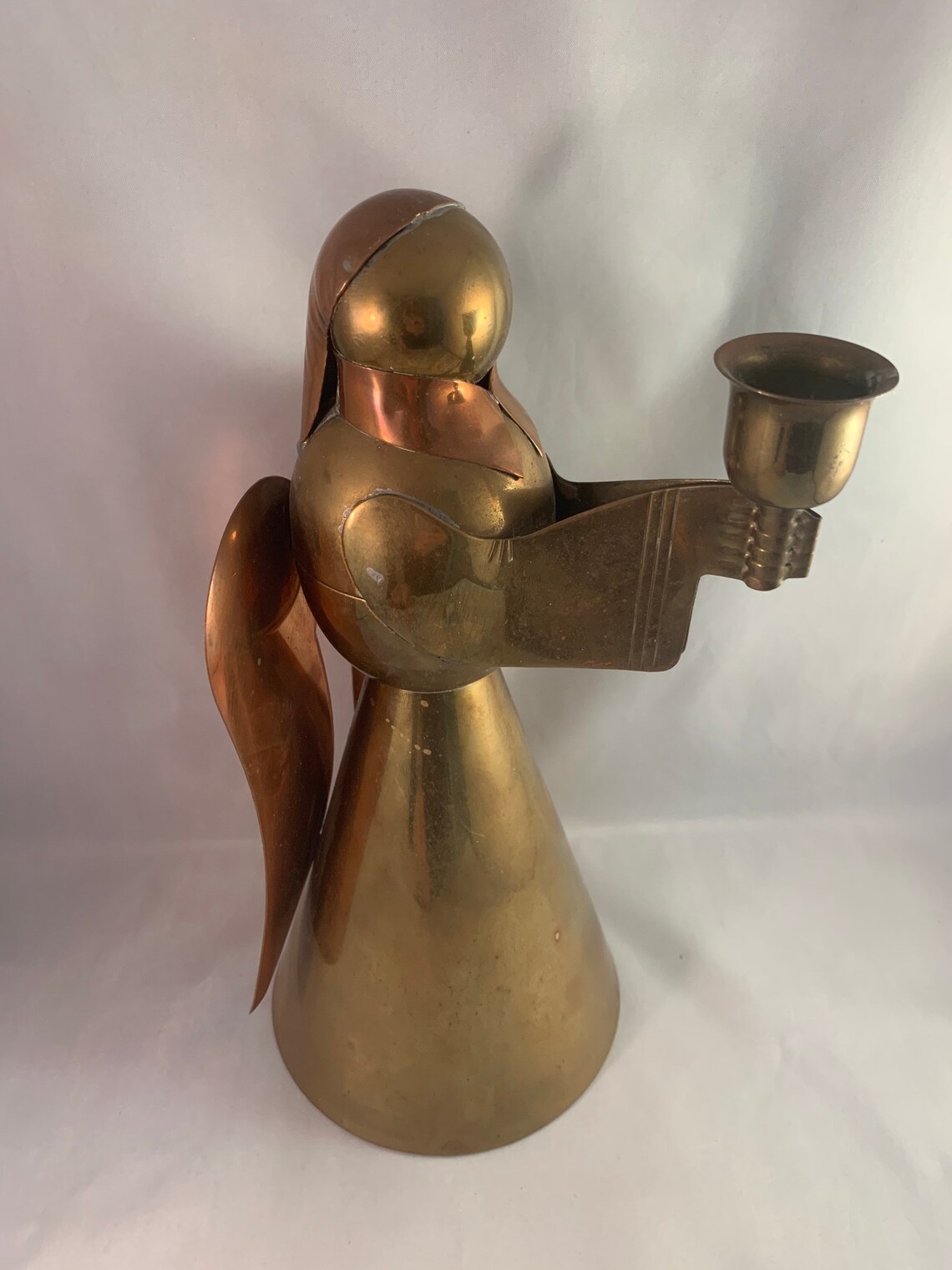 Brass and Copper Angel Candle Holder Etsy