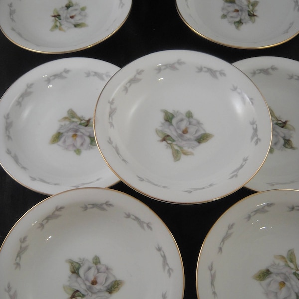 Berry or Dessert Bowls Rosalinda Pattern by Yamaka Japan China 3 bowls