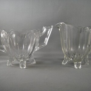 EAPG Jefferson Glass Quadruped or Chippendale Sugar and Creamer image 2