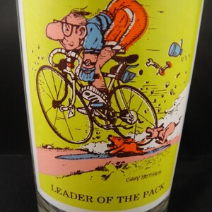 Leader of the Pack Bike Rider Gary Patterson Sport Collector Pepsi Glass