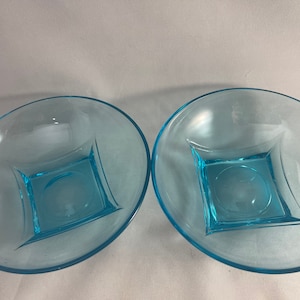 Capri Blue Colonial Pattern Round 6” Pair of Bowls Hazel Ware