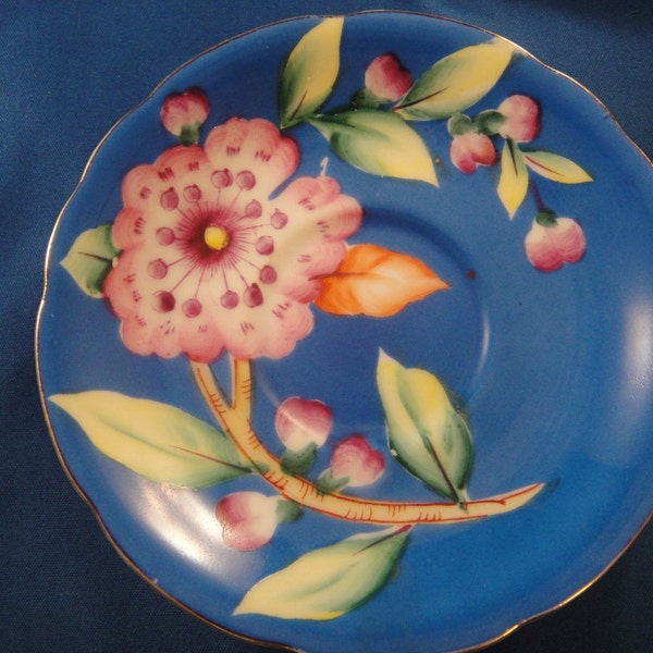Saucer Hand Painted Occupied Japan Blue Floral