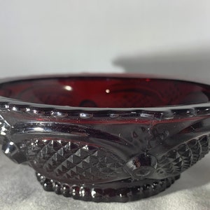 Cape Cod Pattern 1872 Avon Ruby Footed Dessert Bowl 5”