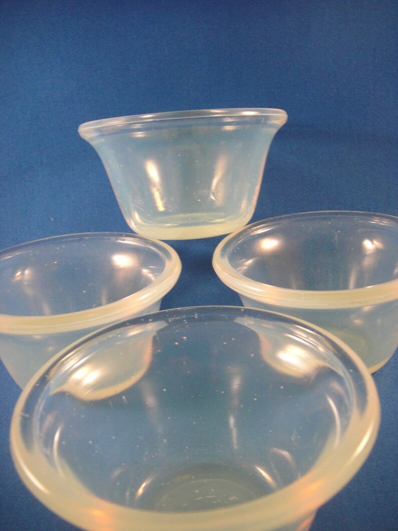 Fry Oven Glass Custard Cups Set of 4 Vintage Opalescent Etsy