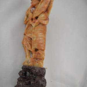 Asian Bearded Fisherman Soapstone FIgurine image 5