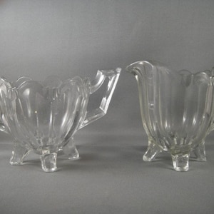 EAPG Jefferson Glass Quadruped or Chippendale Sugar and Creamer image 1