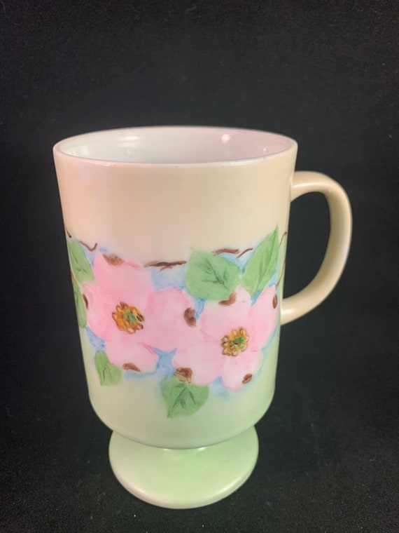 Floral China Mug Hand Painted Signed Clara Green 1976 - Etsy Floral China Mug Hand Painted Signed Clara Green 1976 - Etsy