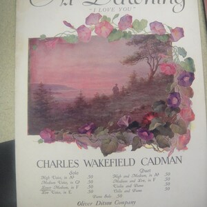 At Dawning I Love You  Sheet Music 1906