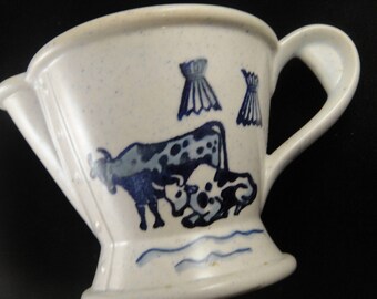 Metlox Blue Provincial Poppytrail Ceramic Cow Creamer