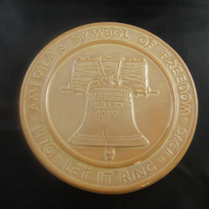 Frankoma Pottery Liberty Bell Let It Ring Trivet