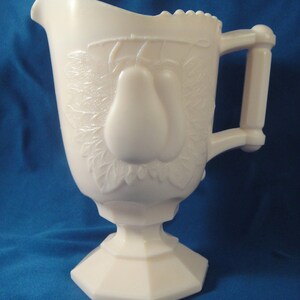 Pink Glass Baltimore Pear Creamer Pink Milk Glass Jeannette Glass
