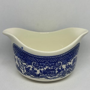 Blue Willow Ceramic Gravy Boat