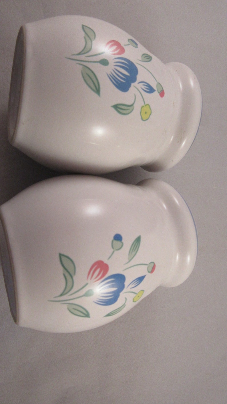 Floral Expressions Stoneware Salt and Pepper Shakers Japan