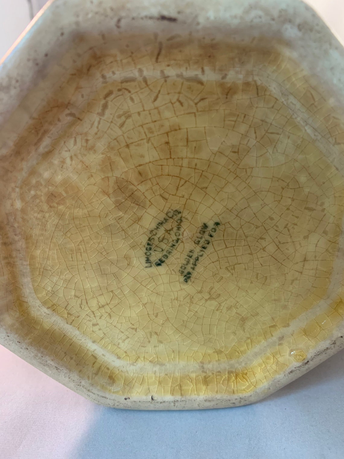 Vintage American Limoges Golden Glow Yellow Ware Pitchers Etsy