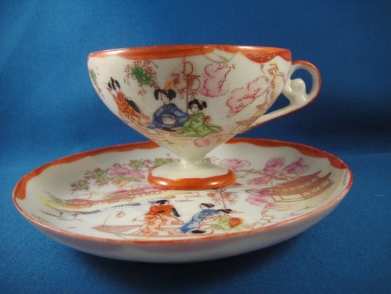 Vintage Geisha Girl Cup and Saucer