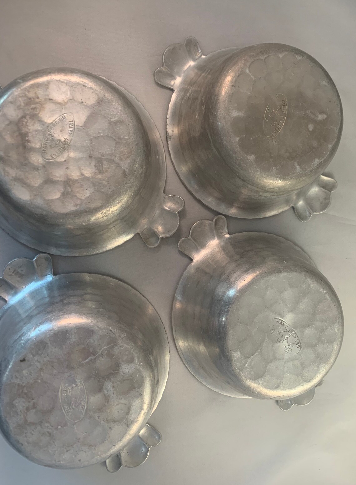 Everlast Hand Metal Bowls With Handles Set of 4 Etsy