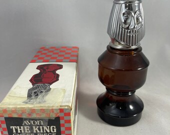 Avon The King Chess Piece Cologne Decanter
