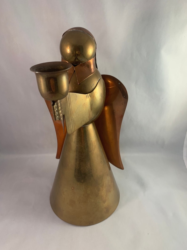 Brass and Copper Angel Candle Holder Etsy