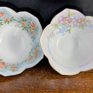Two Small Hand Painted Bowls Signed E Winchell