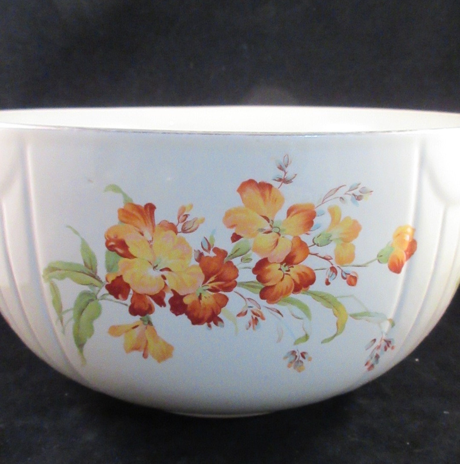 Eureka Serenade Pattern by Hall Kitchenware Large Heavy Bowl Etsy