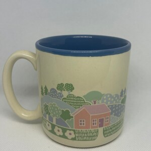 Pastoral Scene Ceramic Mug Potpourri Press  Korea 1988