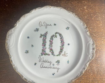 10th Anniversary Plate Norcrest China P-G72