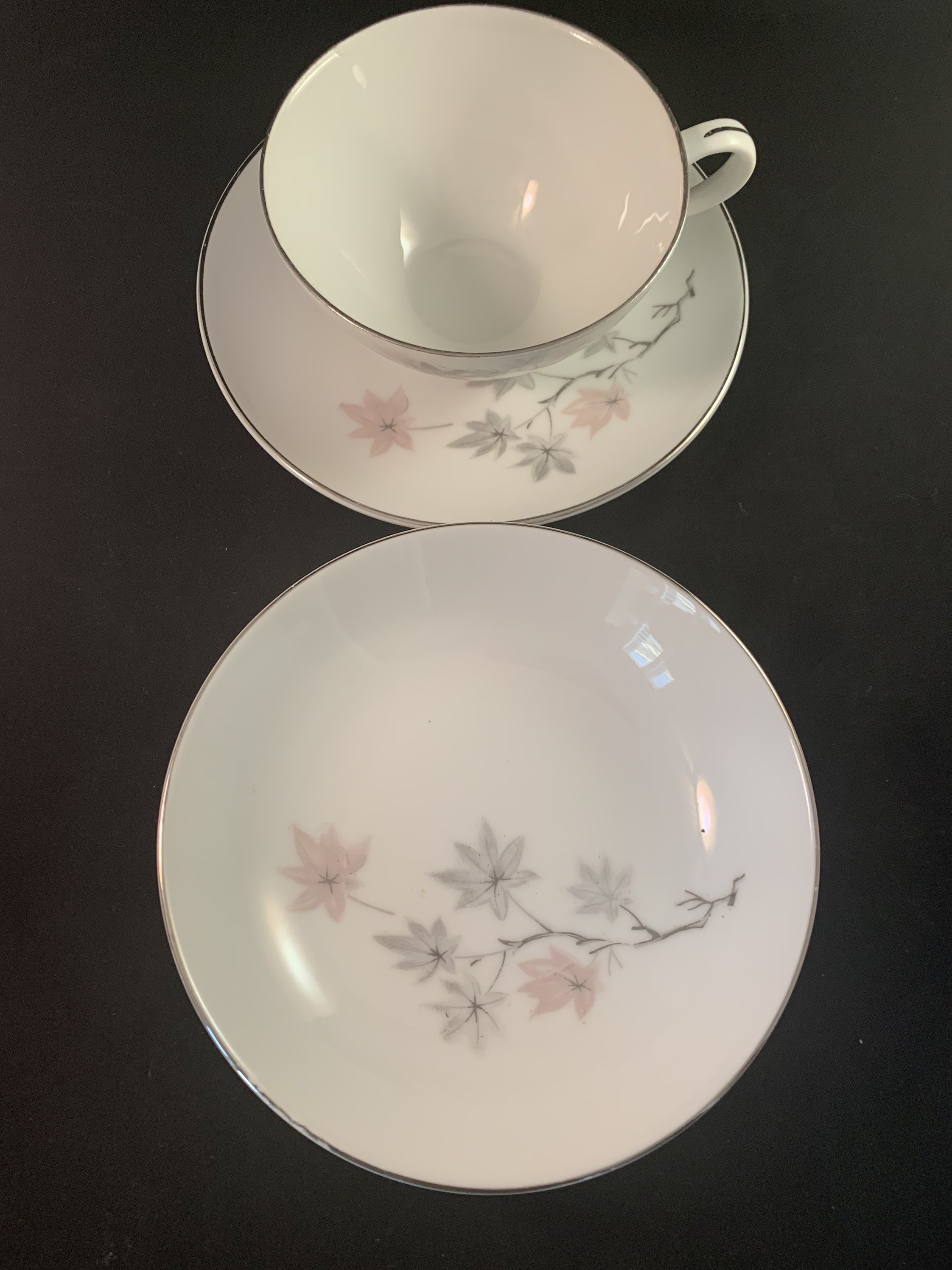 Mitake China From Japan Cup and Saucer and Berry Bowl Pink