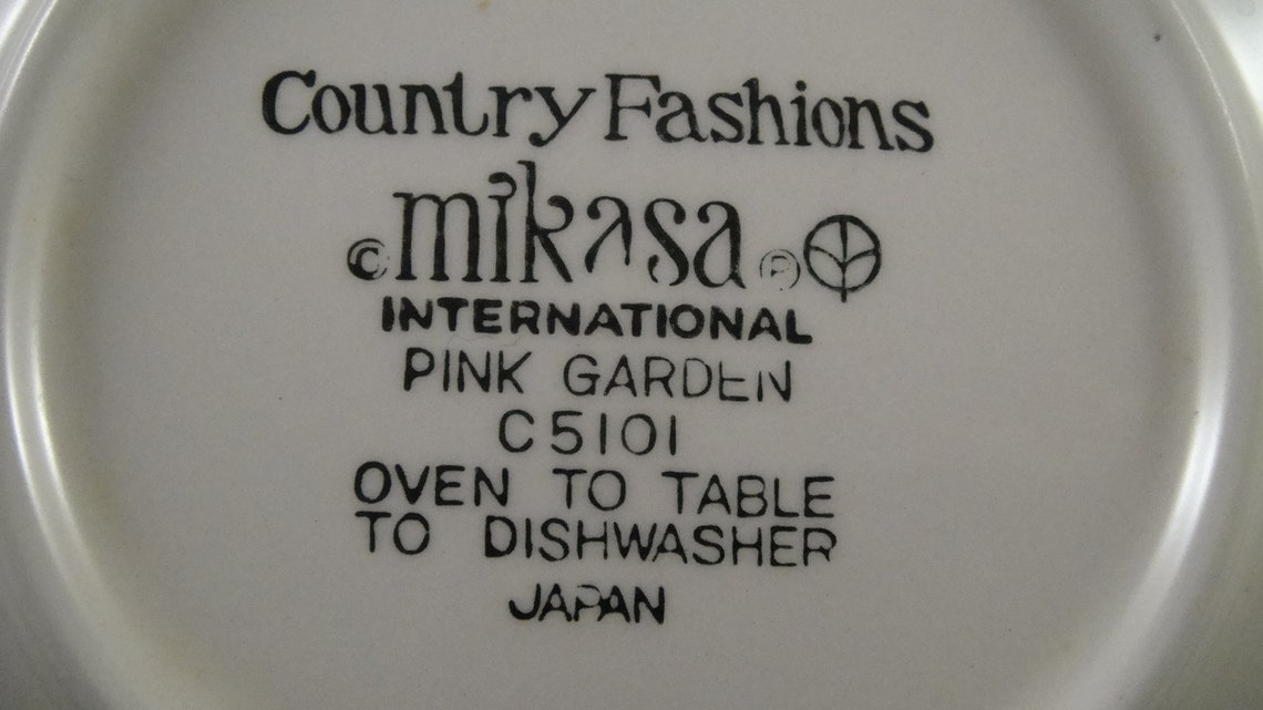 Mikasa International Country Fashions Pink Garden Pattern 5 Etsy