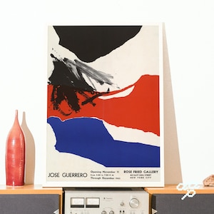 José Guerrero Abstract Expressionism Exhibition Poster - Rose Fried Gallery (Digital Download)