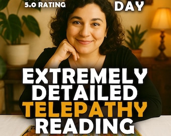Lectura telepática detallada, lectura psíquica telepática precisa, lectura mental profunda, lectura médium, telepatía el mismo día, lectura del amor